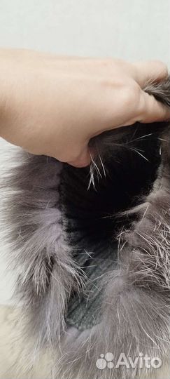 Шапка вязаная песец