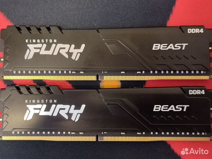 DDR4-3200 Kingston fury Beast Black - 32 гб (16x2)