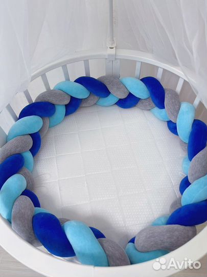 Бортик косичка в кроватку