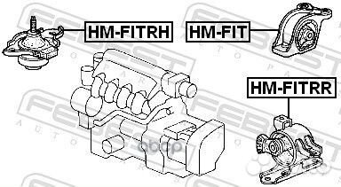 Подушка двигателя задняя (honda jazz/FIT GD# 20