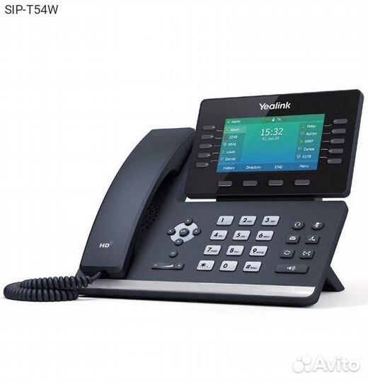 IP-телефон Yealink SIP-T54W SIP без бп Чёрный, SIP