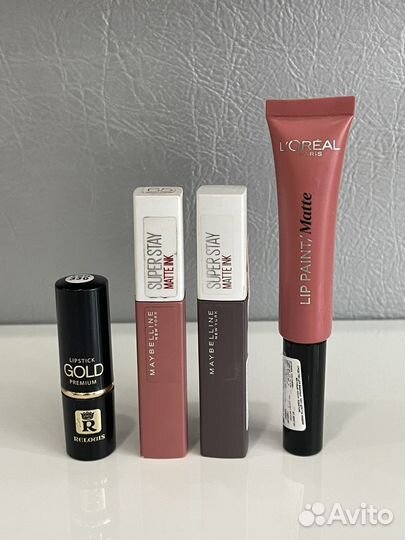 Помады и блески для губ:maybelline,loreal,Relouis