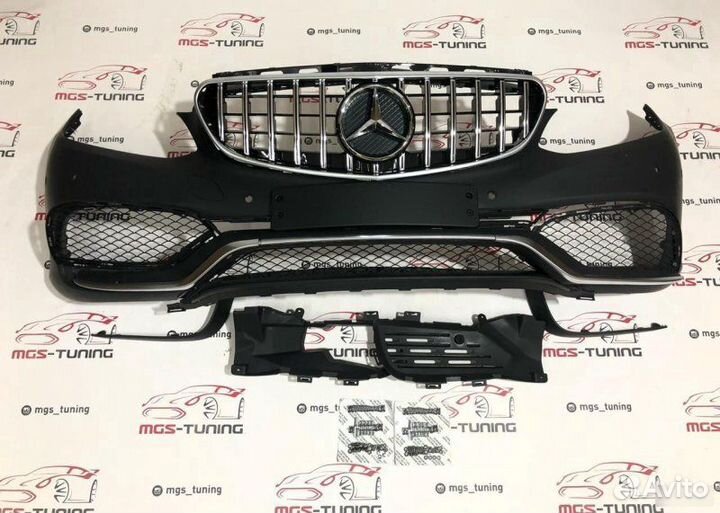 Бампер с решеткой GT на E-Class W212 63 AMG