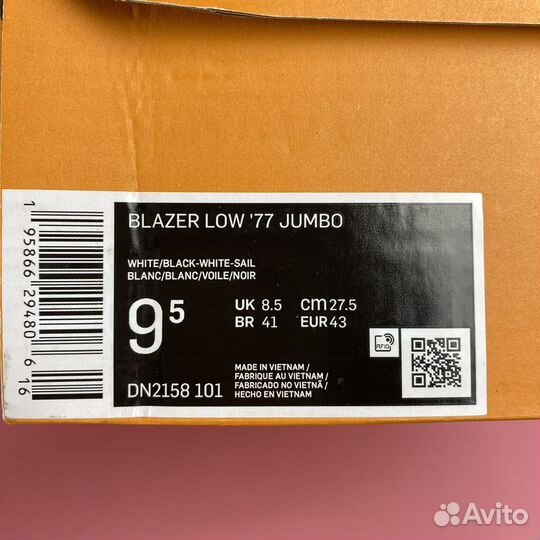 Кроссовки Nike Blazer Low Оригинал 43 EU