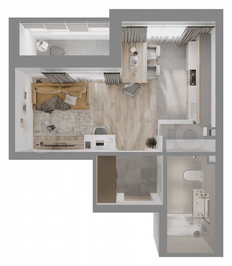 Квартира-студия, 30,9 м², 1/25 эт.