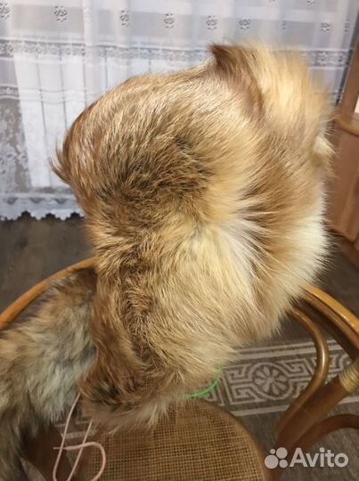 Шапка из лисы с хвостом