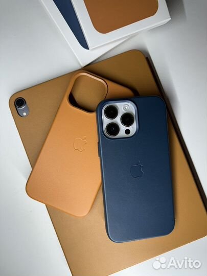 Чехол кожанный на iPhone 14 pro / 14 pro max