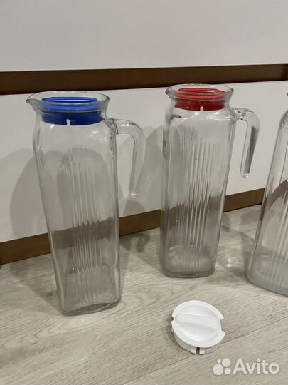 Кувшин для напитков воды стеклянный 1,3 л