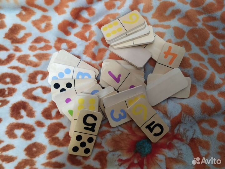 Детское деревянное домино