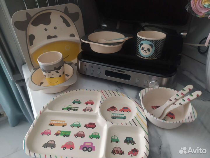 Наборы детской посуды из бамбукового волокна