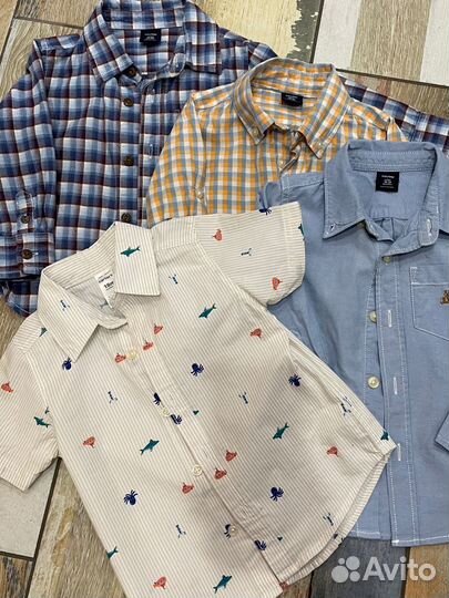 Рубашки пакетом на мальчика 86 92