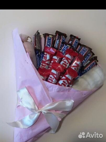 Сладкие букеты из конфет