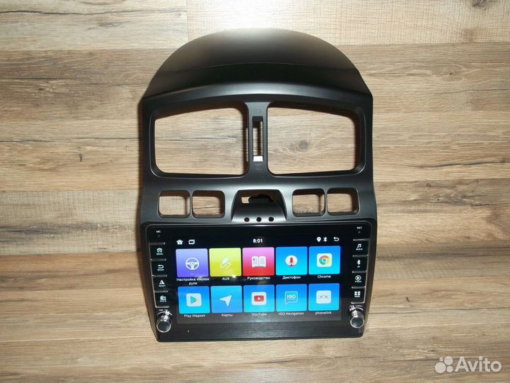 Магнитола Hyundai Santa Fe SM Android с крутилками