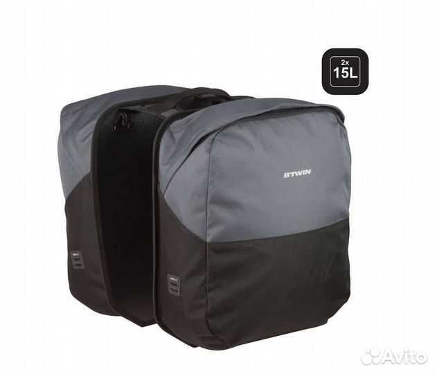 Велосумка 2x15 литров elops Х decathlon