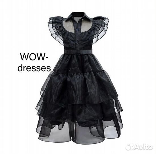Детское нарядное платье Wednesday черное