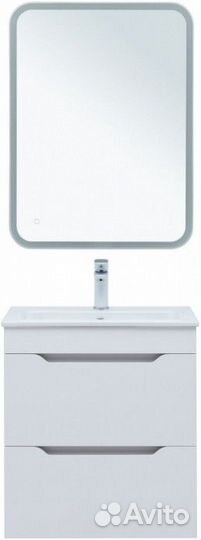Мебель для ванной Aquanet Практика 60 с ящиками белая