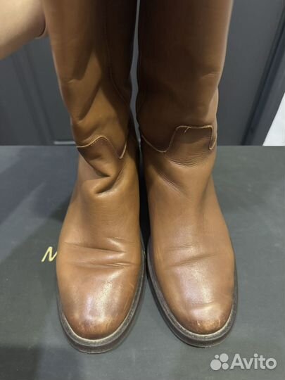 Сапоги massimo dutti 37 кожаные