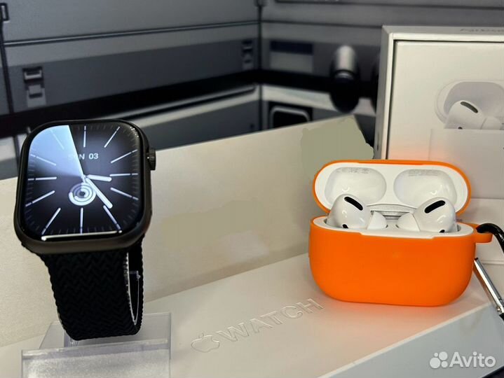 Apple Watch 9 Pro Plus и AirPods Pro набор