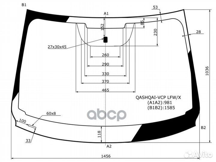 Стекло лобовое nissan qashqai II 14- qashqai-VC