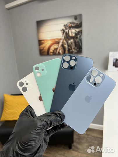 Задние стёкла для iPhone 8-14 Pro max