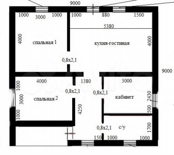 Коттедж 70 м² на участке 6,5 сот.