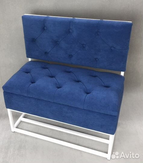 Банкетка со спинкой и ящиком