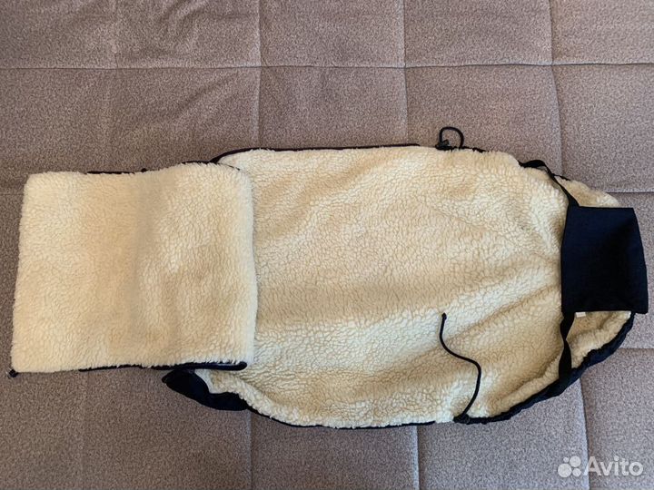 Меховой конверт нат овчина в коляску для прогулок
