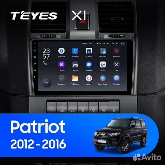 Штатная магнитола Teyes X1 4G 8 ядер UAZ Patriot