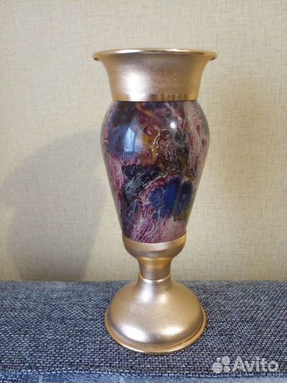 Ваза кубок СССР, алюминий, стекло