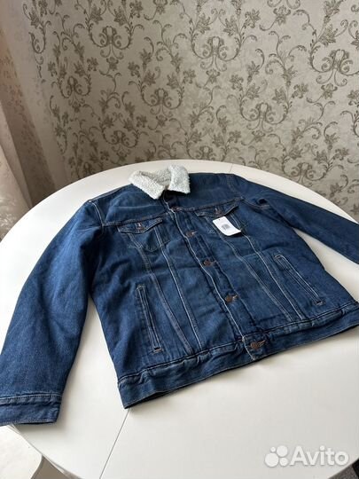 Levi's утеплённая джинсовая куртка шерпа р. L