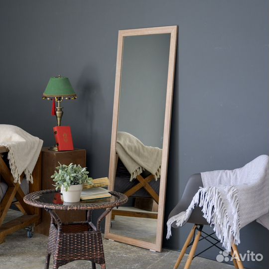Зеркало напольное в полный роста цвете дуб сонома