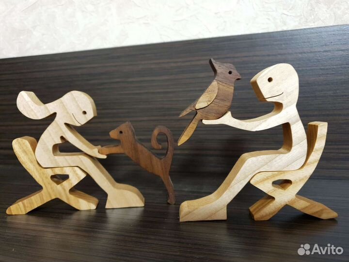 Фигурки из дерева, пазлы, сувениры