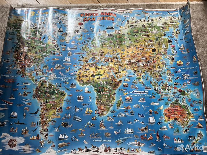 Карта мира на стену