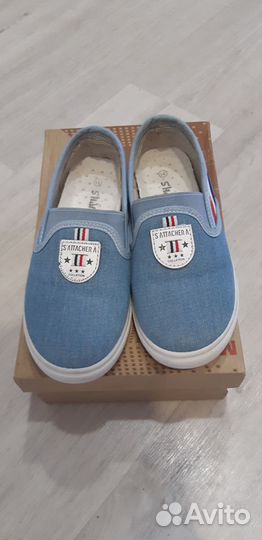 Слипоны джинс