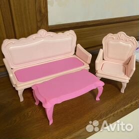 Мебель для Барби: стол, стулья, всё для сервировки стола