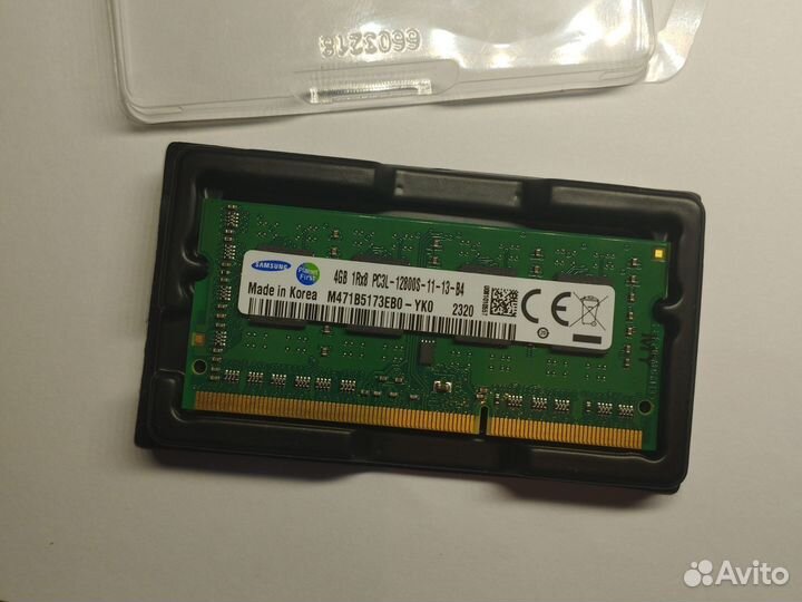 Оперативная память DDR3L 4 gb SO dimm для ноутбука