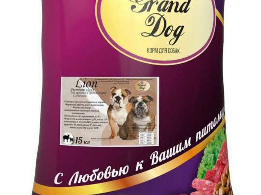 Сухой корм для собак grand dog 15 кг