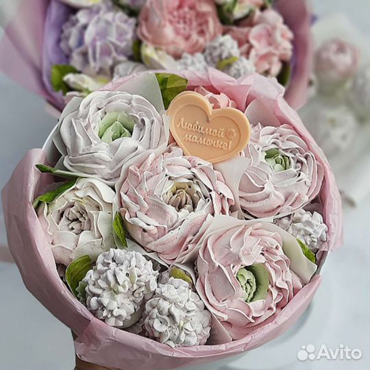 Зефирные букеты Сладкий подарок девушке,маме