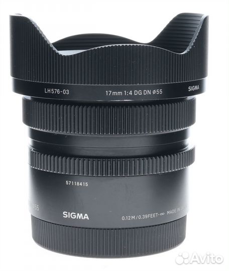 Объектив Sigma 17mm f/4 DG DN Contemporary Sony FE