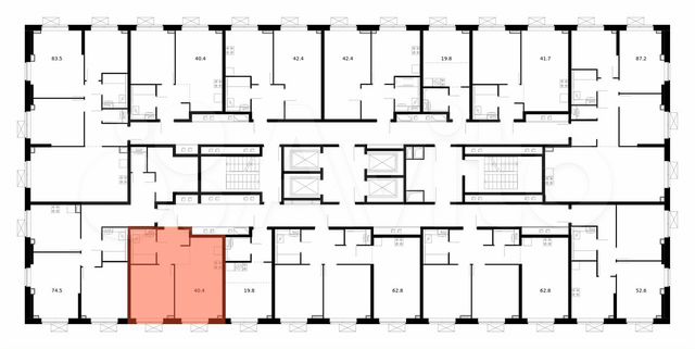 1-к. квартира, 40,4 м², 27/33 эт.