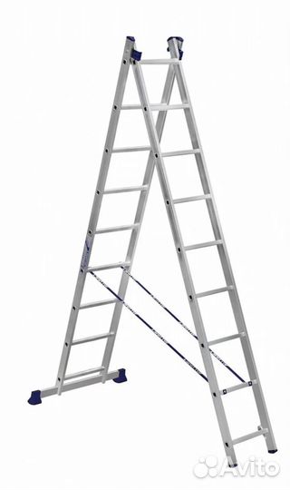 Лестница 2 секции, 9 ступеней, Alumet