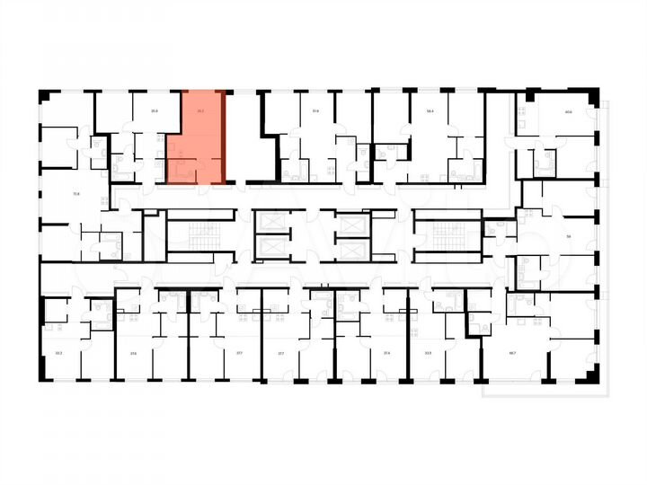 Квартира-студия, 25,2 м², 5/31 эт.