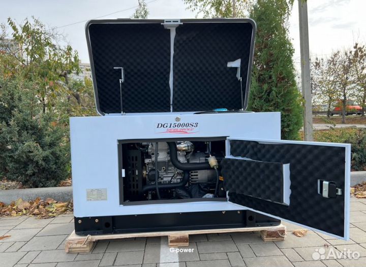 Дизельный генератор 13 кВт g-power DG15000SE3 трех