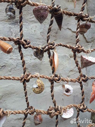 Декор сетка с натуральными ракушками