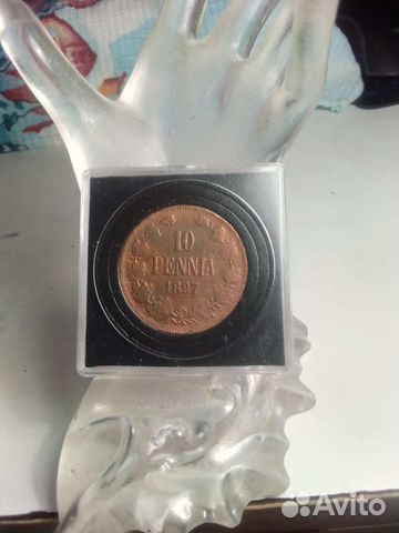 Монета Русская-Финляндия 20 pennia 1897г