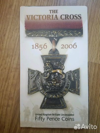 50 пенсов 2006 г. 150 лет Крест Виктории буклет