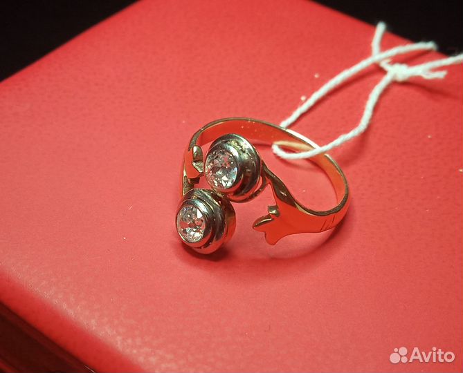 Антиквариат Кольцо Золото 56 Пр Бриллианты 0.6 ct