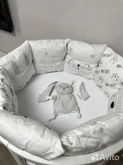 Кроватка детская трансформер с маятником