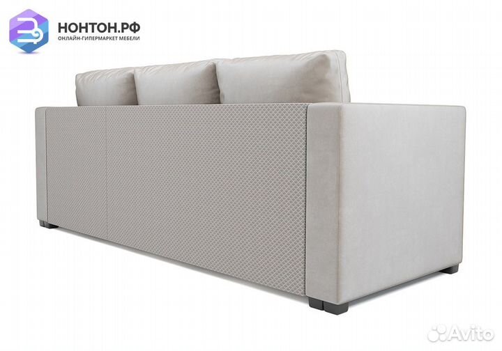 Угловой диван дельфин Мансберг вельвет бежевый