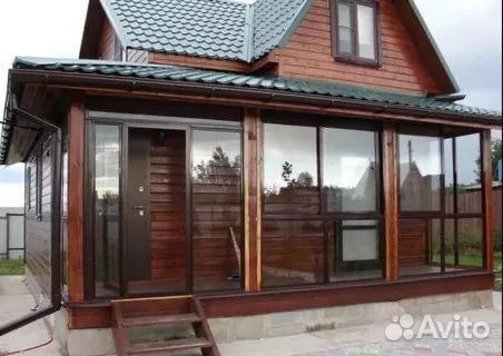 Остекление террасы алюминиевое, пвх